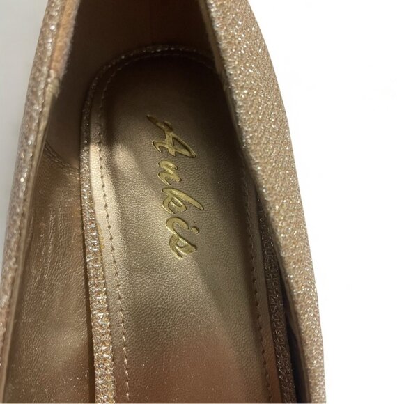 Aukis Women's Sparkly Gold High Heels - Size 9.5 - Picture 9 of 15